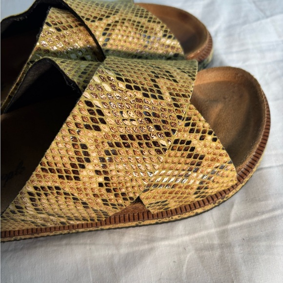 Free People Viola Sidelines Snakeskin Cork Sandals , Size 8 - Picture 7 of 9